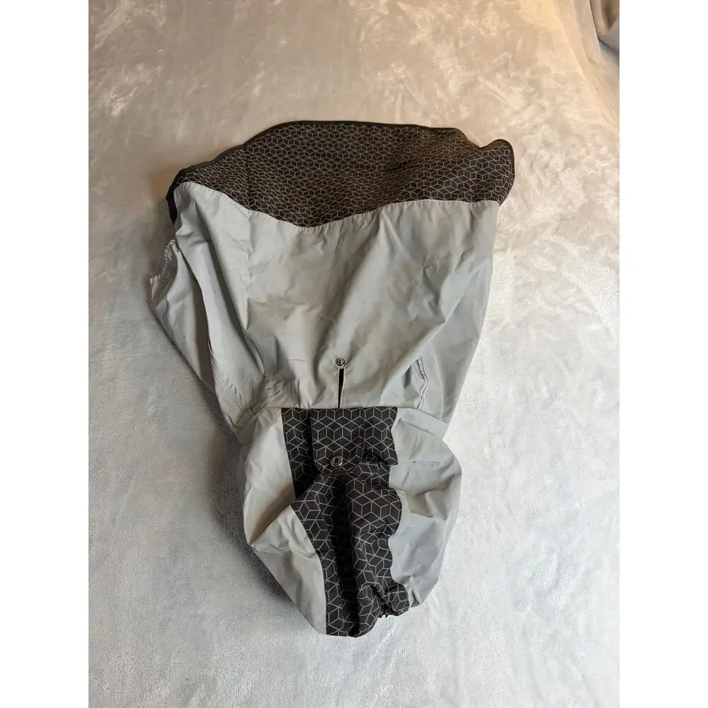 Reddy Reflective Waterproof Dog Rain Coat Jacket Colorblock Gray Black Size XL